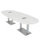 Skutchi Designs 45 in W, 144 in L, 29 in H, Engineered Wood Top, White HAR-BOVL-46X143-DOU-ELEC-WHCYPRESS - alternate 1